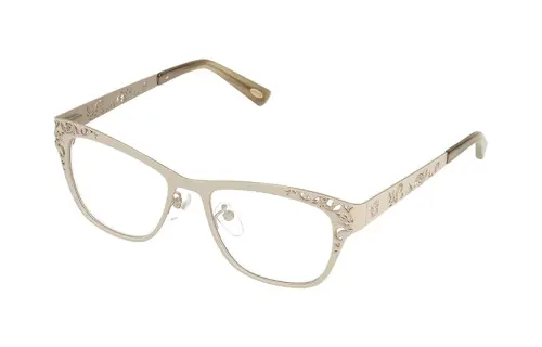 LOEWE Metal Irregular Shape Eyeglass Frames Unisex Gold