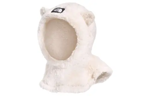The north face, keep warm regenerated woolen children's beige hat, with your logo imprint, polyester