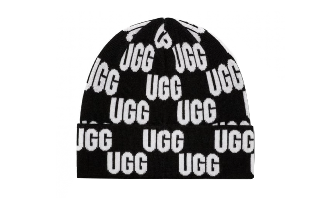 Шапка UGG С логотипом (черная)