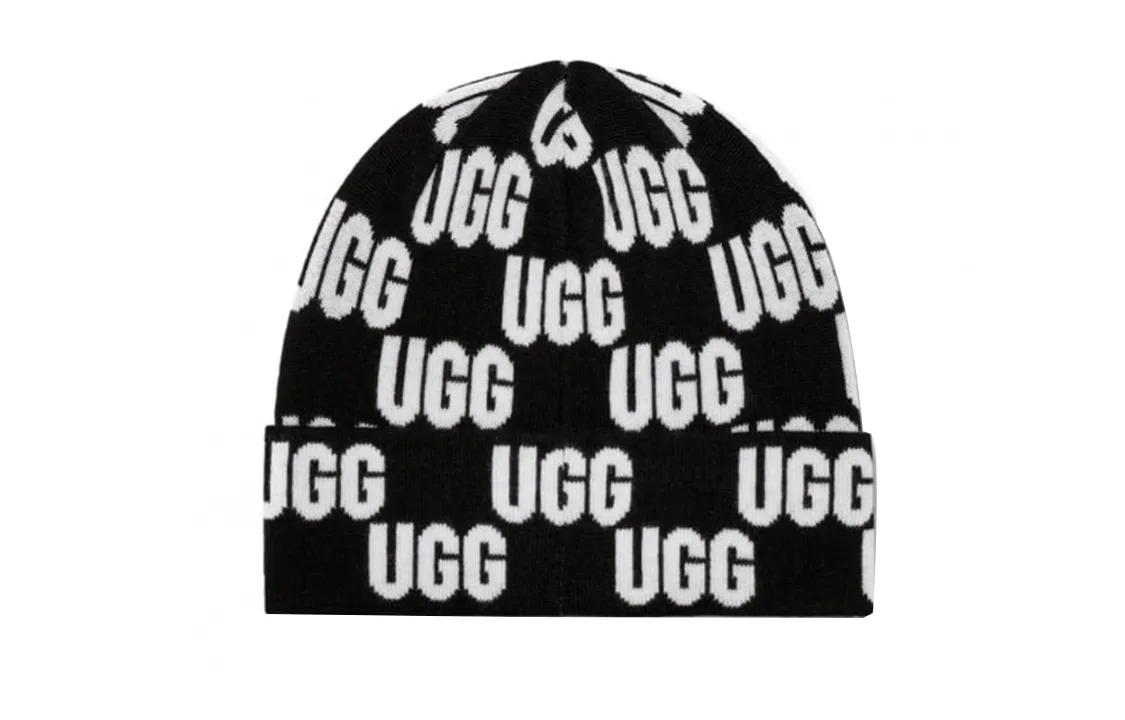 UGG Acrylic, Wool, Nylon Beanies Unisex Black
