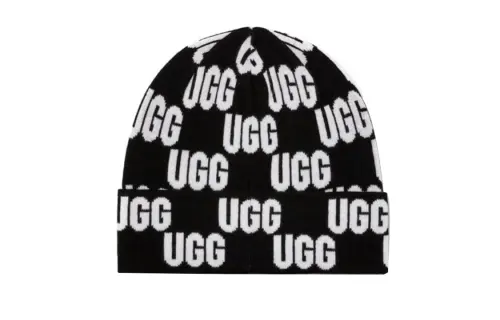 UGG Acrylic, Wool, Nylon Beanies Unisex Black