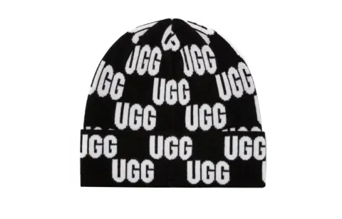 UGG Acrylic, Wool, Nylon Beanies Unisex Black