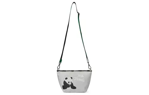 Skechers LeSportsac LePoesi, Collaboration Fabric Shoulder Bag, Crossbody Bag Medium Women's Cute Panda