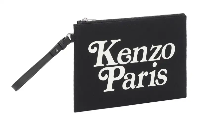KENZO Logo Printed Zipped Pouch