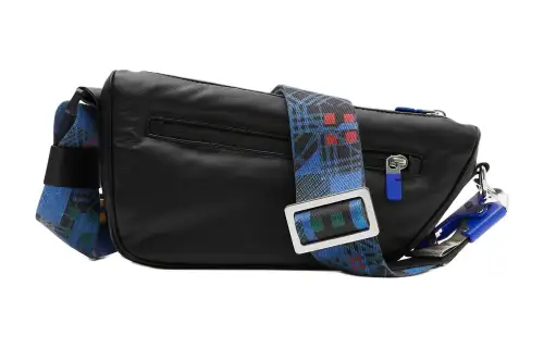 Burberry Calfskin With Polyester Shoulder Bag, Crossbody Bag Men's Black