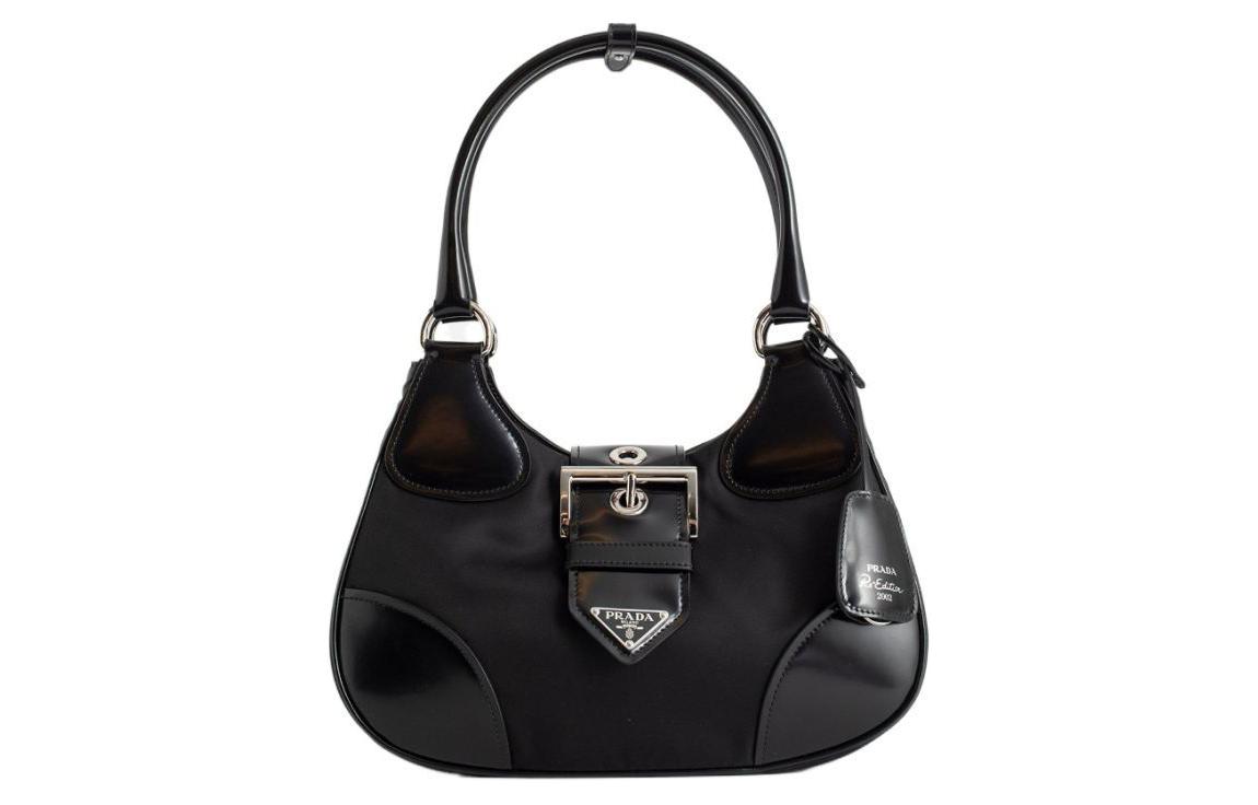 PRADA Prada, adjustable removable straps, leather black one-shoulder bag