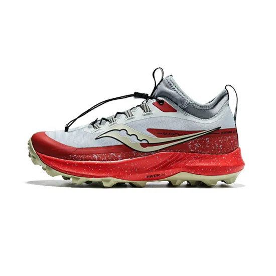 Saucony PEREGRINE 13 ST Running Shoes Men Low-Top Gray Red