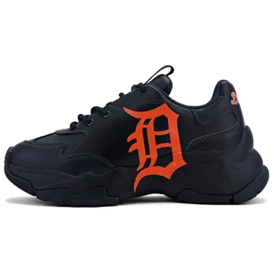 MLB Big Ball Chunky Height Increasing Low Top Chunky Sneakers Unisex Dark Navy Blue