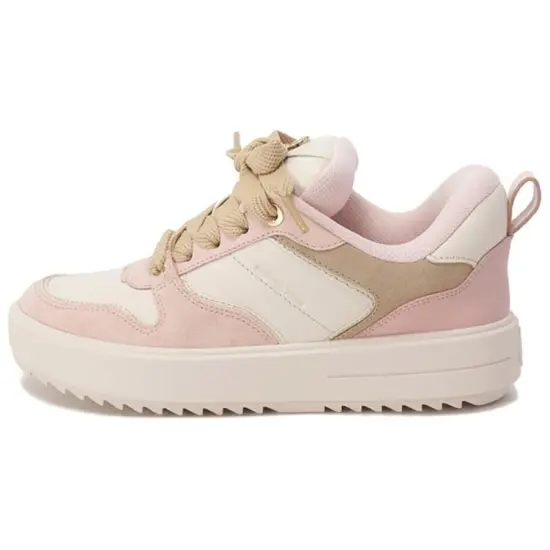 MICHAEL KORS Rumi Skateboard Shoes Women's Low-Top White Pink