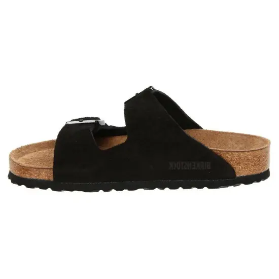 Birkenstock Arizona Soft Footbed Suede Leather Narrow Fit 'Black'