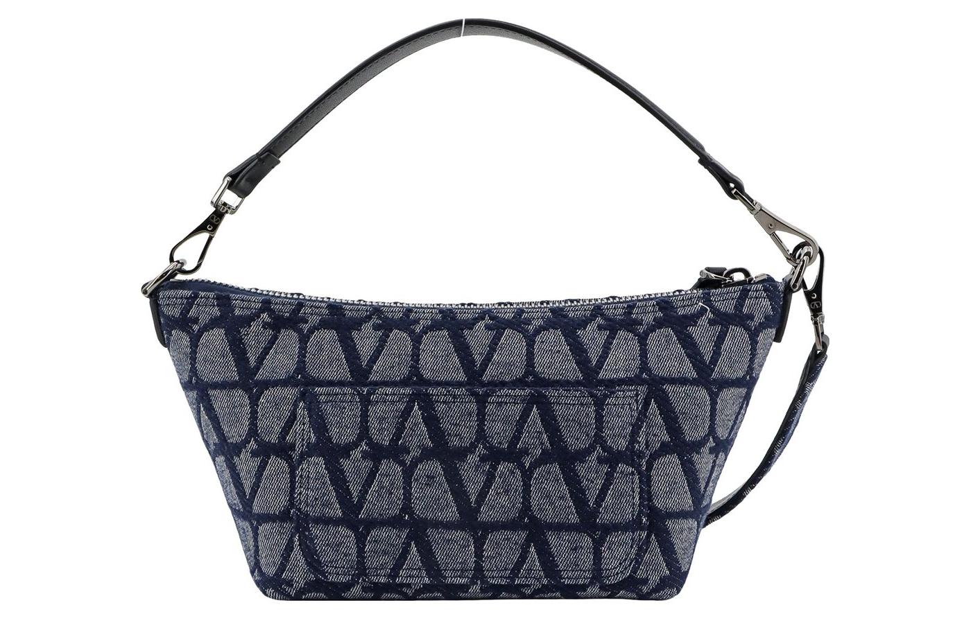 Мужская сумка Valentino (синяя) — фото 3