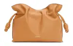 LOEWE Flamenco Napa Calf Leather Clutch Shoulder Bag Women's Desert