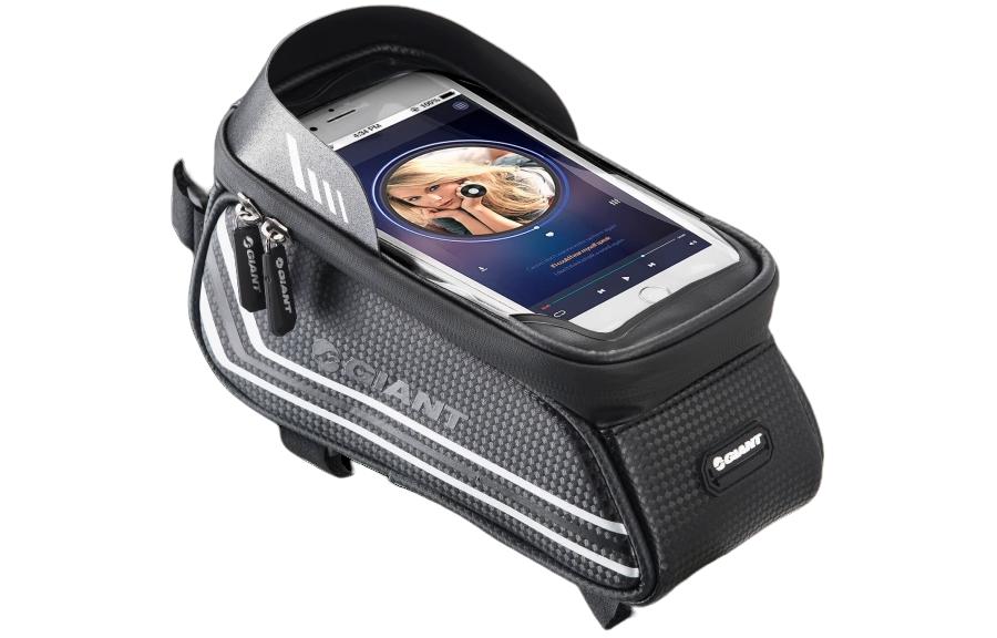 GIANT Bike Bags Top Tube Bag Front Bag Unisex EVA TPU 21x9x10.5cm Black
