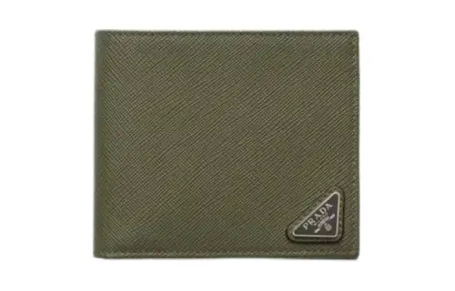 PRADA Saffiano Leather Wallet Men's Dark Olive Green
