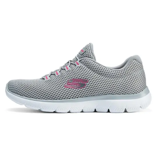 Skechers Running Shoes Women's Low-Top Gray/Pink