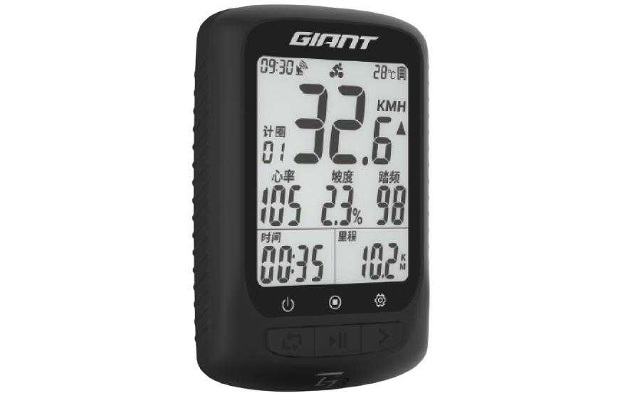 GIANT Bicycle Speedometers & Accessories Black White Screen Unisex Black