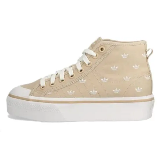 Nizza Women's Adidas Originals Platform Mid 'Beige Trefoil Monogram'