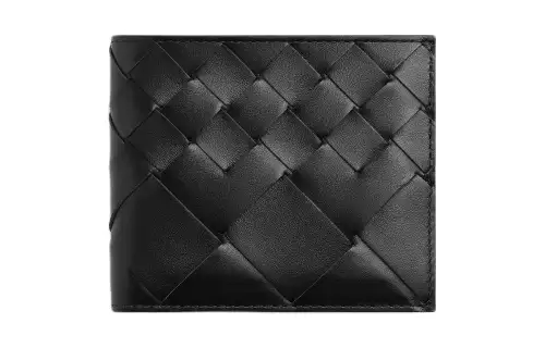 Bottega Veneta Calfskin Coin Purse Wallet Men's Black