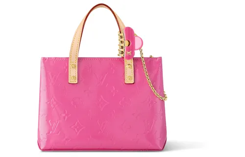 LOUIS VUITTON Embossed Cow Leather Tote Bag, Shopping Bag, Shoulder Bag, Crossbody Bag, Handbag Small Women's Neon Pink