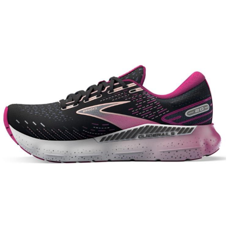 Brooks Brooks Glycerin GTS 20 shock-absorbing and wear-resistant low-top running shoes for women, black and purple