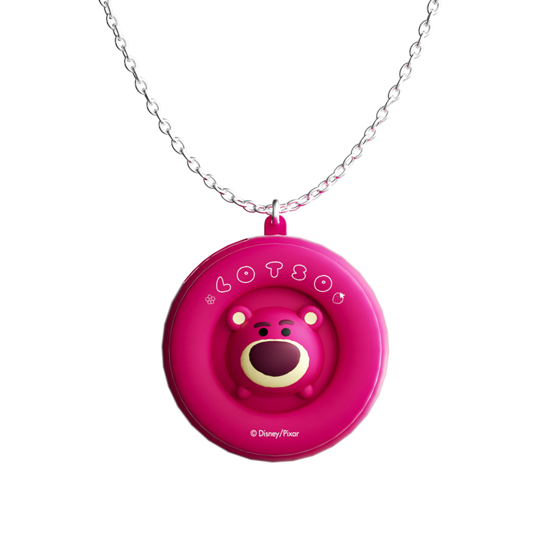 Disney Disney Fan Cute, Compact, Portable, Silent and Strong Wind, Long-lasting Battery Life, Children, Girls, Lazy Neck Hanger, Summer Cooling Device A1822T
