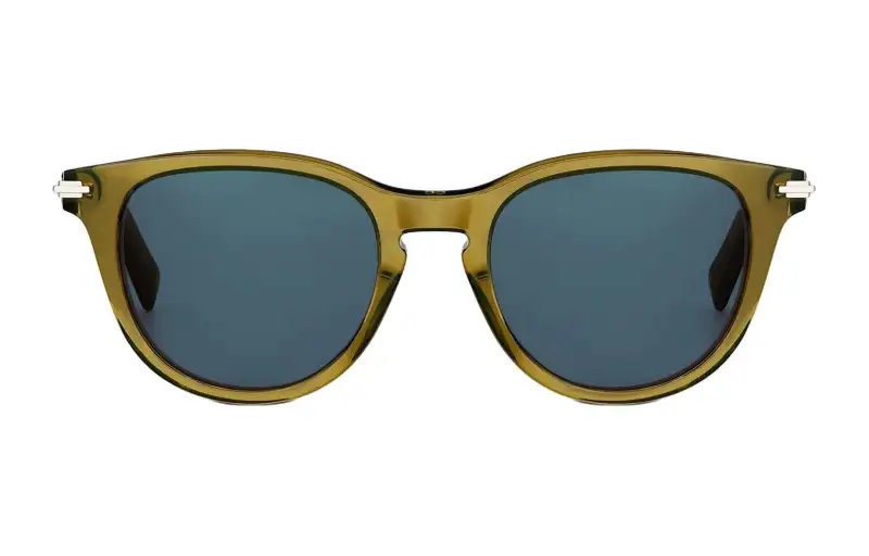 DIOR Oval Sunglasses Men's Dark Yellow