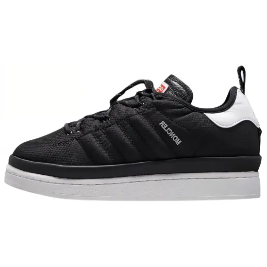 Adidas Originals x Moncler Low Top Skateboard Shoes Unisex Black