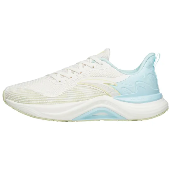 ANTA 2.5 Running Shoes Women's Low-Top Ivory White/Ice Blue/Green