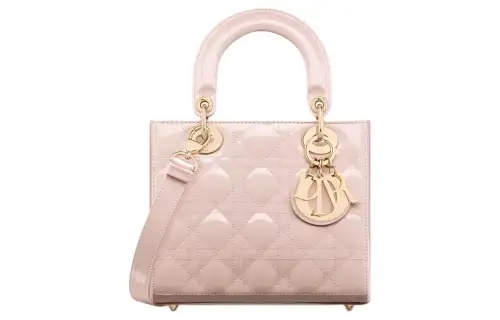 DIOR Lady Dior Cow Leather Handbag, Shoulder Bag, Crossbody Bag, Handbag Small Women's Rouge Pink