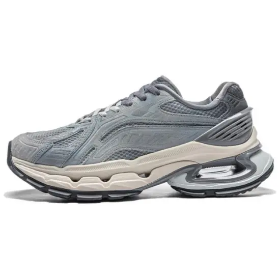 LiNing Furious Rider BOW Cushioning Wear Resistant Low Top Running Shoes Men's Gray Blue