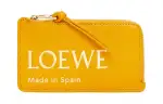 LOEWE Cow Leather Card Holder Women's Sunflower Yellow