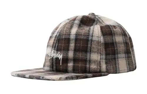 Stussy Flannel Plaid Stock Strapback