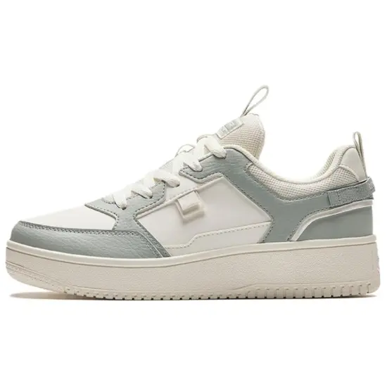 Anta Cushioning Wear-Resistant Skateboard Shoes Women's White Green