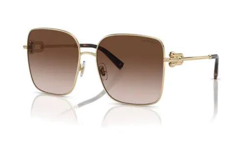 TIFFANY & CO. Metal Irregular Shape Sunglasses Women's Gold