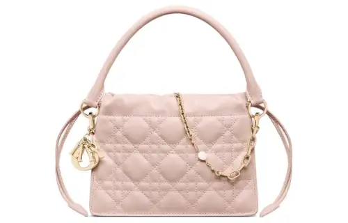 DIOR Lady Dior Sheepskin Handbag, Shoulder Bag, Crossbody Bag, Handbag Mini Women's Rouge Pink