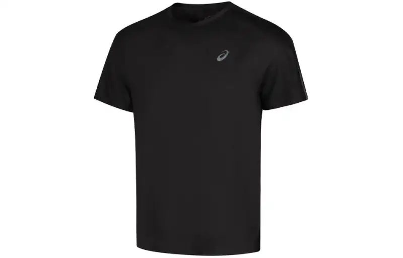 ASICS LITE SHOW T Shirts Men's Black Crew Neck Moderate