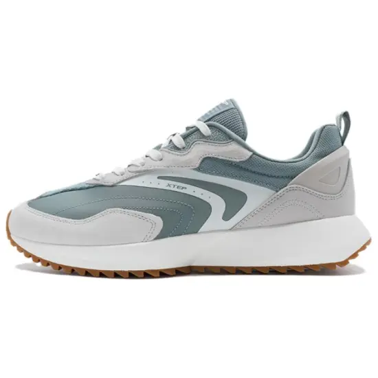 XTEP Shuoying Cushioned Wear-Resistant Full-Coverage Lightweight Low-Top Casual Shoes Men's Gray
