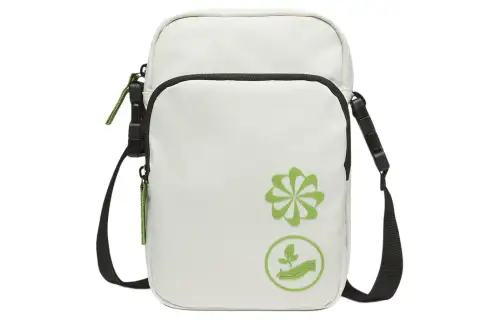 Nike Heritage Fabric Shoulder Bag, Crossbody Bag Regular Unisex Sea Glass Blue & Black & Leaf Green