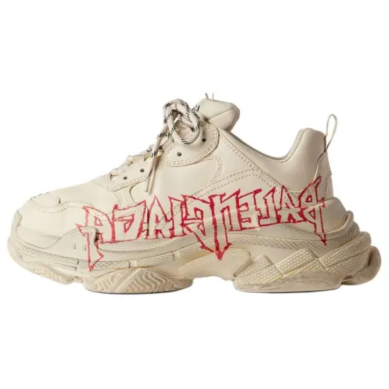 Balenciaga Triple S Diy Metal White Red