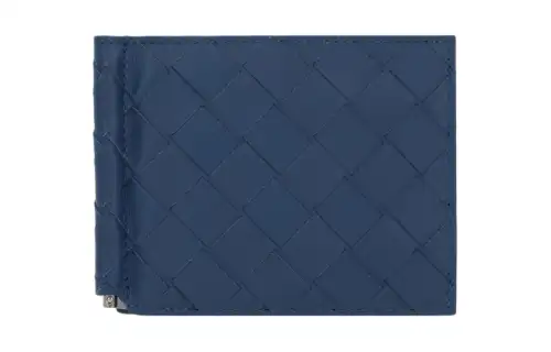 Bottega Veneta Calfskin Wallet Men's Blue