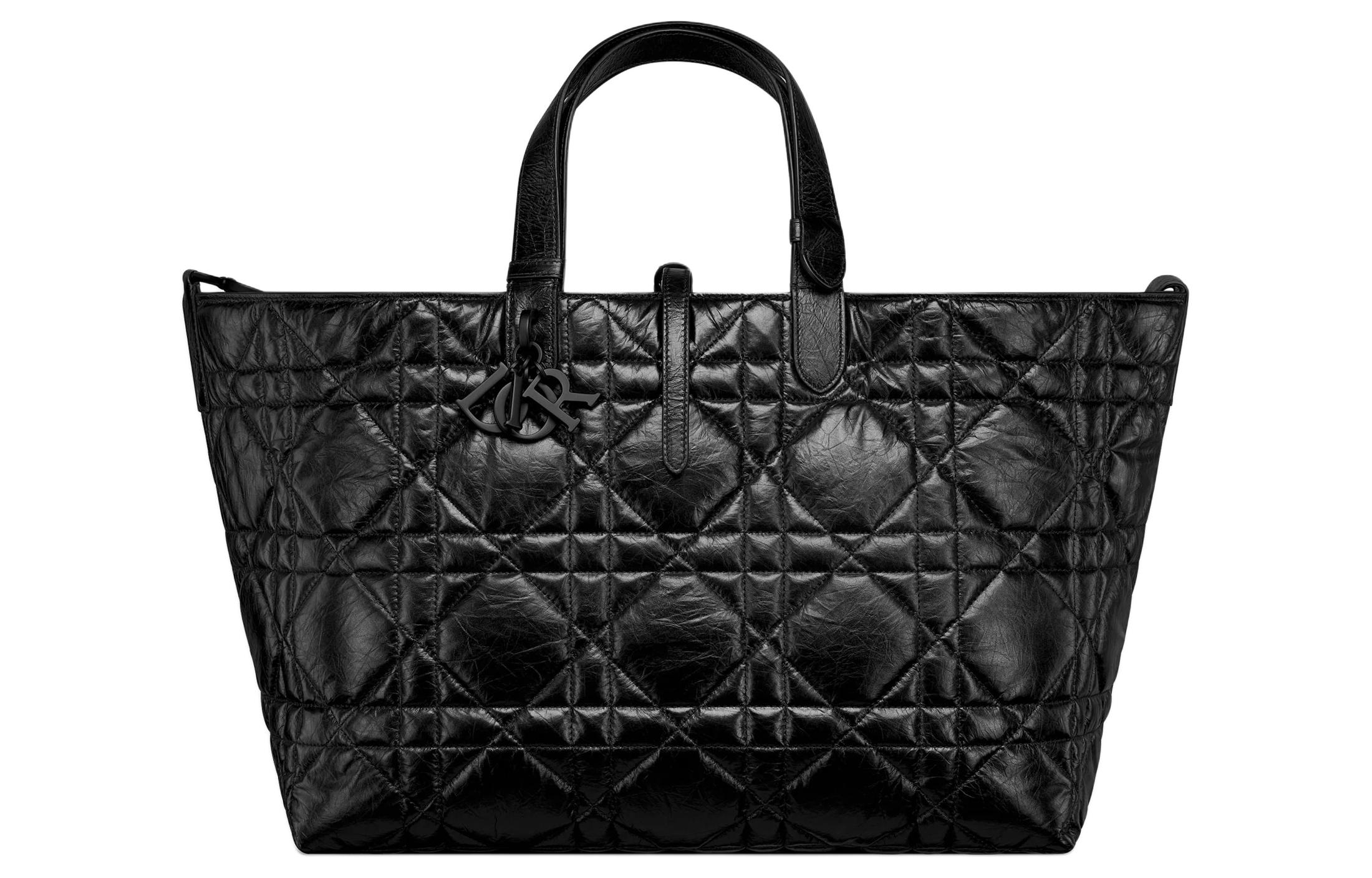 DIOR Toujours Cow Leather Handbag Large Women's Black