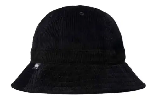 Stussy Corduroy Bucket Hats Unisex Black
