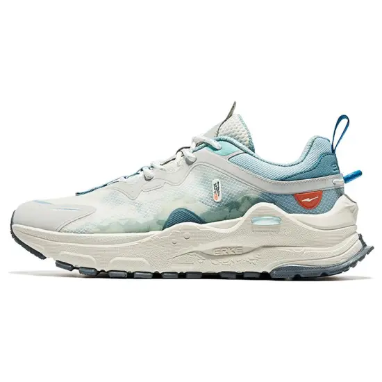 Erke Casual Shoes Men Low-Top White Blue