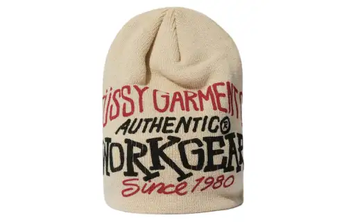 Stussy Acrylic Beanies Unisex Beige