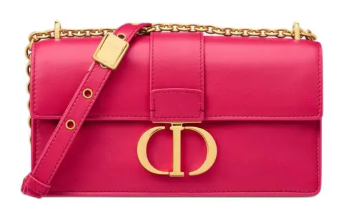 DIOR 30 Montaigne Calfskin Shoulder Bag, Crossbody Bag Women's Passion Pink