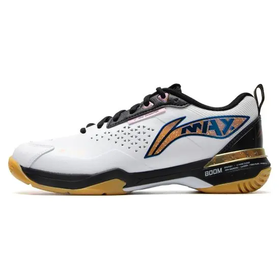 LiNing MAX Slip Resistant Breathable Low Top Badminton Shoes Unisex White/Black