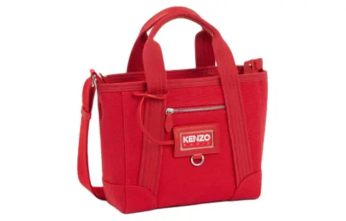KENZO Cotton Tote Bag, Shopping Bag, Shoulder Bag, Crossbody Bag, Handbag Small Women's Cherry