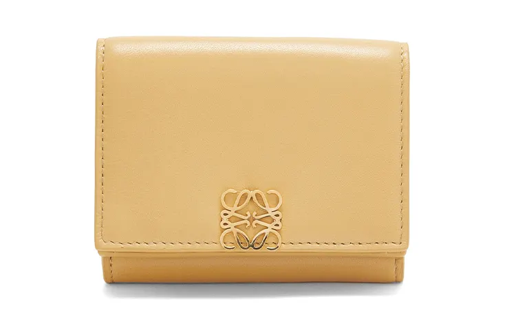LOEWE Bright Nappa Calfskin Wallet Women's Deep Butter