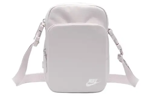 Nike Heritage Nylon With Polyester Crossbody Bag, Shoulder Bag Regular Unisex Platinum Purple & Peak White