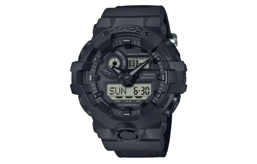CASIO Men Liquid Crystal/Analog Dual Display Series Black Watch GA-700BCE-1APR